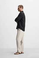PANTALON 100 % LIN PLIS