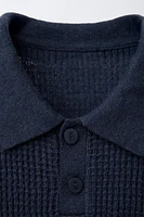 POLO EN MAILLE WAFFLE
