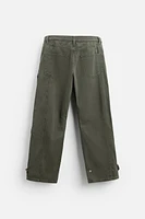 POCKET DENIM CARGO PANTS