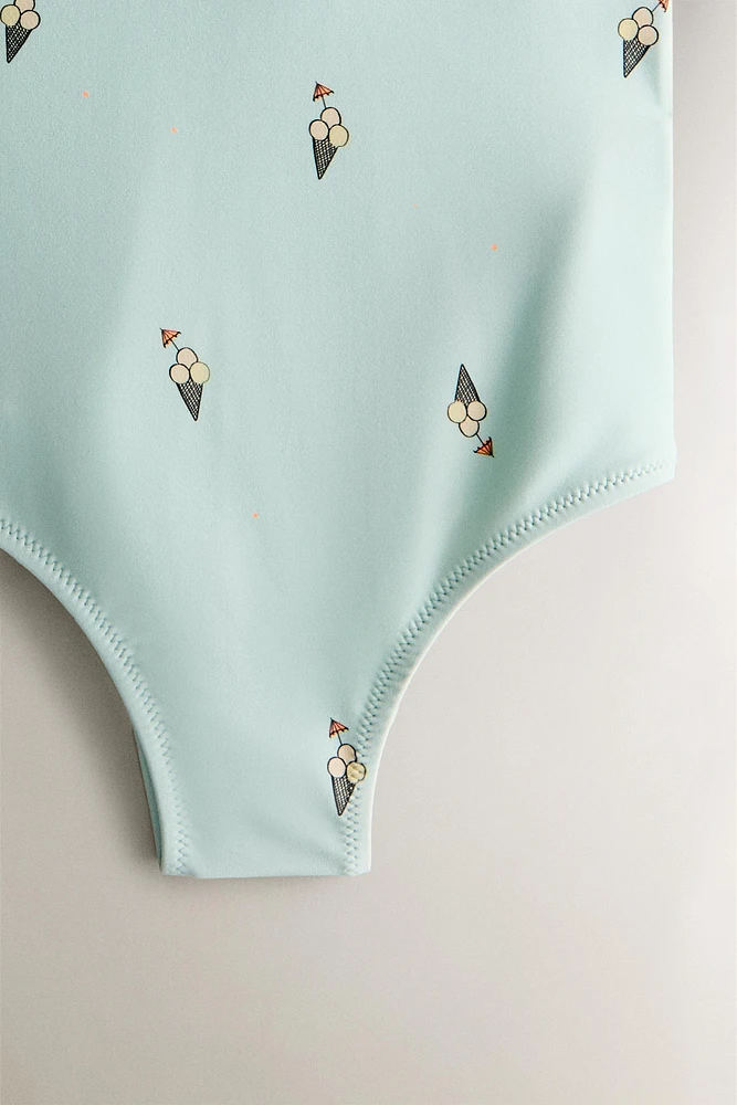 CHILDREN’S ICE CREAM RUFFLED BEACH SWIMSUIT