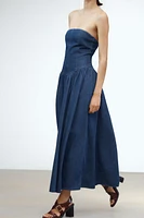 TRF DENIM MIDI DRESS