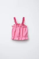 WAVY TRIM STRUCTURED TOP