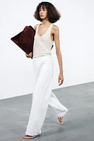 ZW COLLECTION WIDE LEG LOW-RISE JEANS