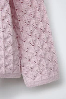 GILET EN MAILLE AJOURÉE