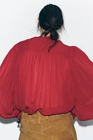 ZW COLLECTION TIE BLOUSE