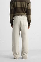 WIDE FIT COTTON PANTS