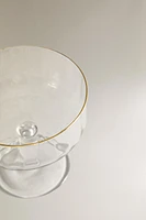 RAISED GLASS WITH GOLD RIM