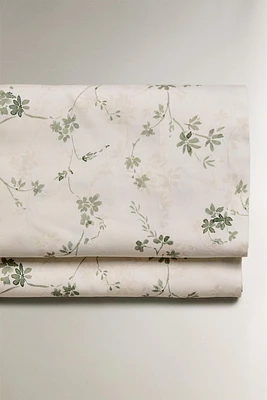 FLORAL PRINT SATEEN FLAT SHEET
