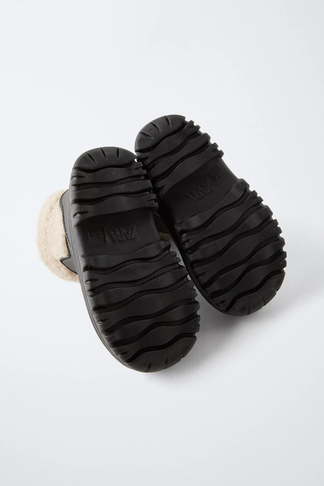 FLEECE RAIN BOOTS
