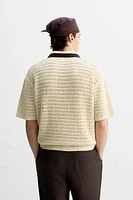 OPEN STRUCTURED POLO SHIRT