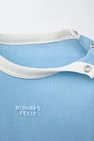 THREE-PACK OF CONTRAST RIB BODYSUITS