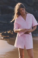 CHEMISE COURTE À RAYURES