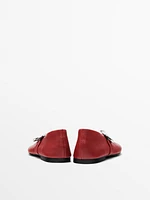 Ballerines en cuir avec boucle