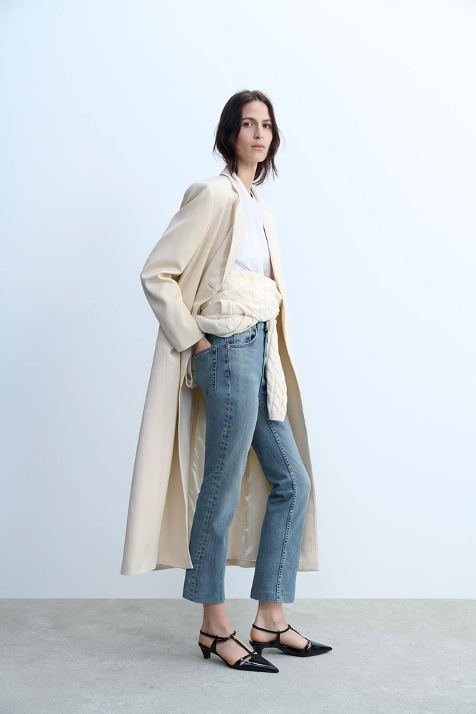 ZW COLLECTION HIGH WAIST CROPPED BOOTCUT JEANS