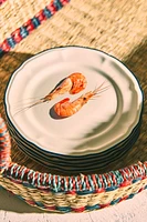 DESSERT PLATE WITH A GREEN RIM