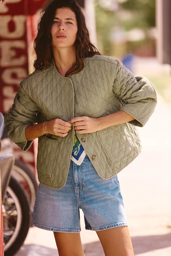 VESTE REMBOURRÉE AVEC LIN
