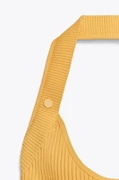 RIBBED HALTER TOP