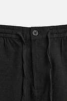 CHECKERED TEXTURED SHORTS