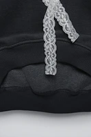 LACE HEART SWEATSHIRT