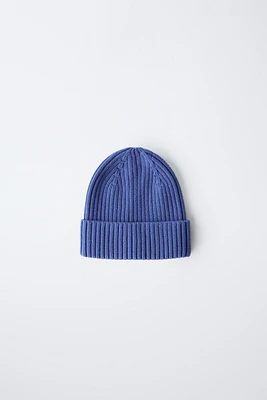 RIBBED KNIT HAT