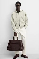 WASHED HOODED ZIP SWEATSHIRT