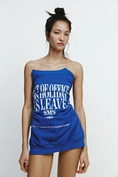 PRINTED SLOGAN SWEATSHIRT