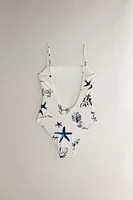 PRINTED BEACH SWIMSUIT