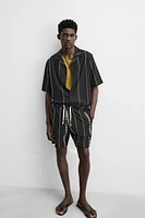 CONTRAST EMBROIDERY SHORTS
