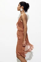 ASYMMETRICAL DRESS WITH RUFFLES