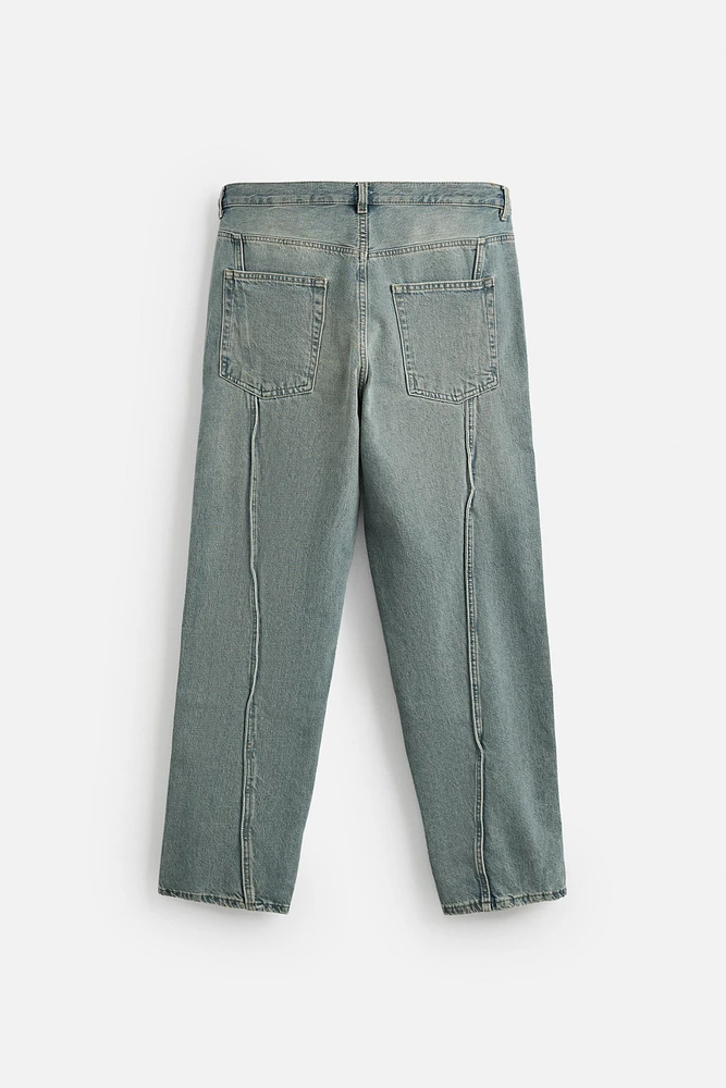 JEAN BAGGY À COUTURES