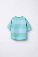 STRIPED STRAWBERRY PRINT T-SHIRT