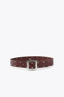 STUDDED LEATHER BELT