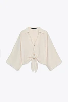 COMBINED CROCHET KNOT SHIRT