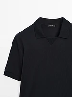 Polo à manches courtes micro-textur