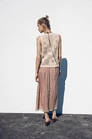 SLEEVELESS CROCHET TOP