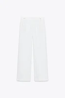 PANTALON LARGE À BOUCLES AVEC LIN