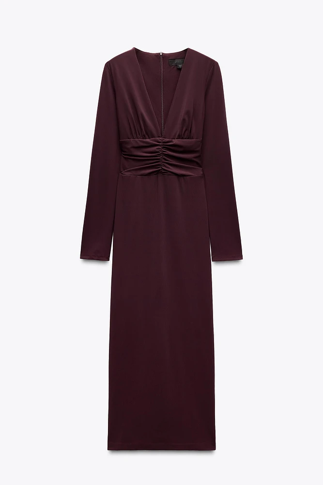 ROBE MI-LONGUE DRAPÉE