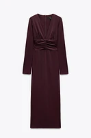 ROBE MI-LONGUE DRAPÉE