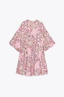ROBE IMPRIMÉE À MANCHES BOUFFANTES