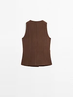 Gilet long en lin