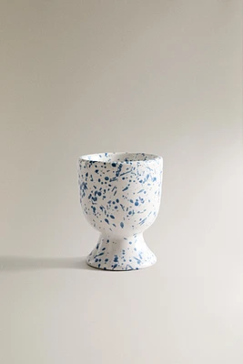SPLATTERED STONEWARE EGG CUP