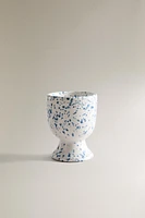 SPLATTERED STONEWARE EGG CUP