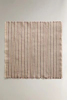 LOT SERVIETTES DE TABLE EN LIN COTON RAYURES