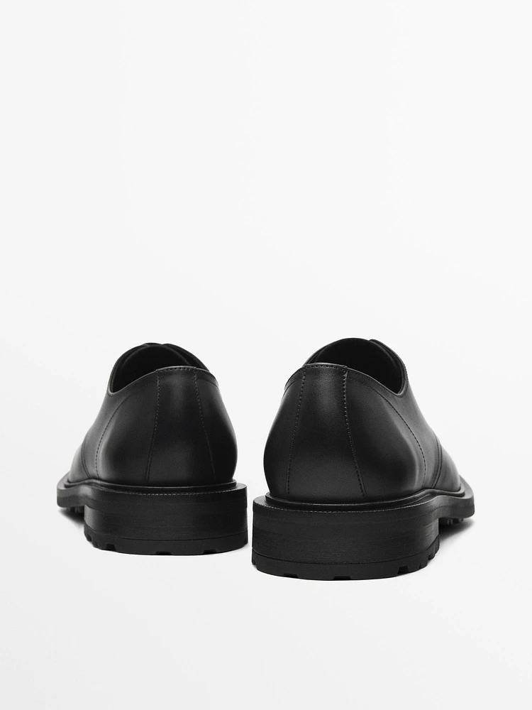 Black derby shoes