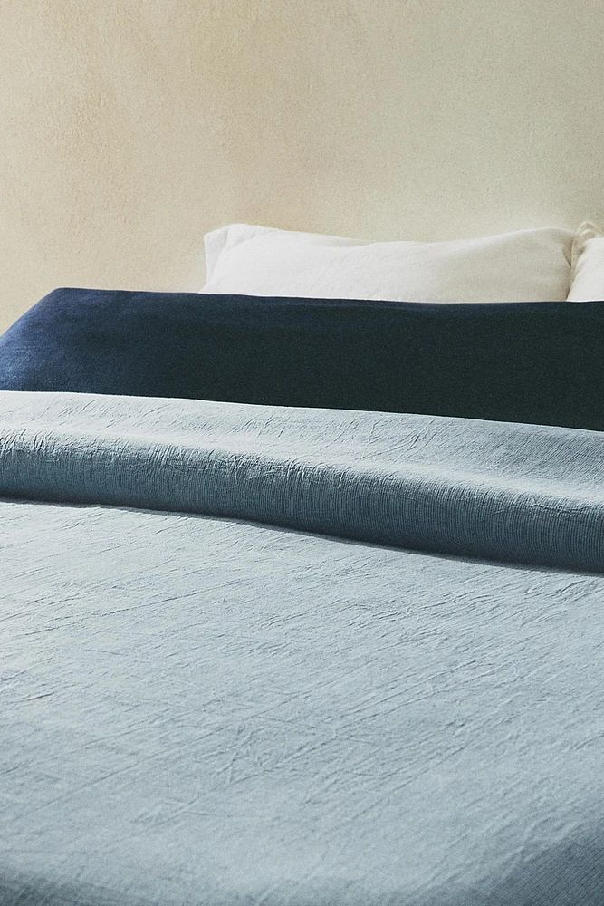 STRIPED COTTON LINEN DUVET COVER