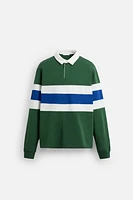 POLO EN JACQUARD À RAYURES