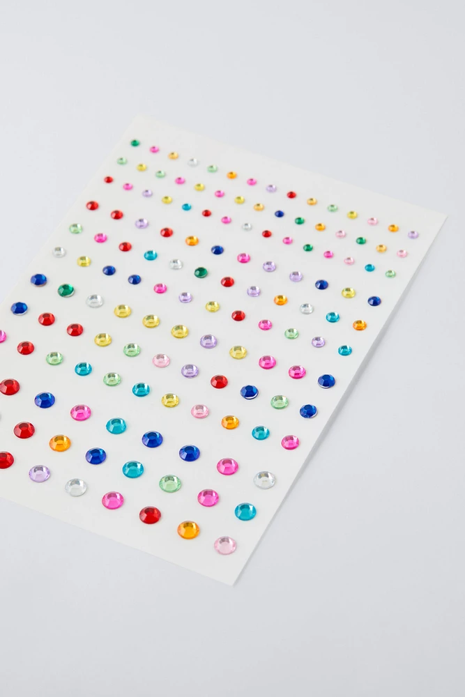 ZARA FACE STICKERS RAINBOW COLOR GEMS