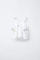 FLORAL BEADED BALLOON TOP