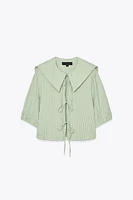 GINGHAM CROP SHIRT