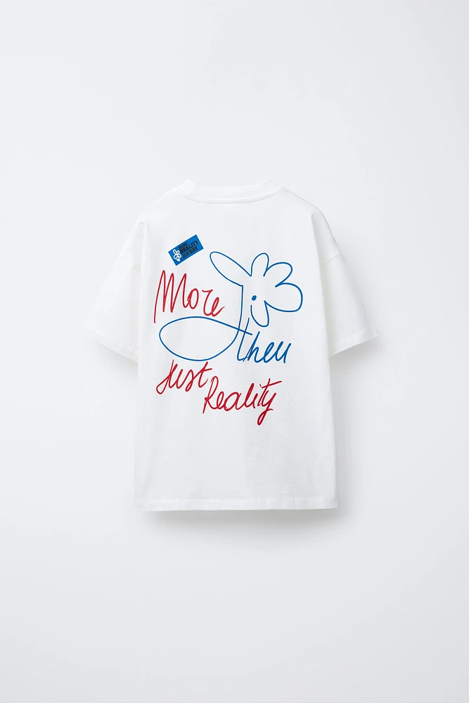 EMBROIDERED TEXT T-SHIRT
